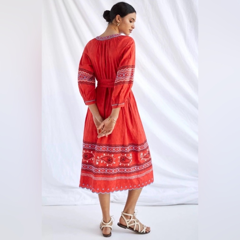 Anthropologie Scarlet Puff Sleeve Dress